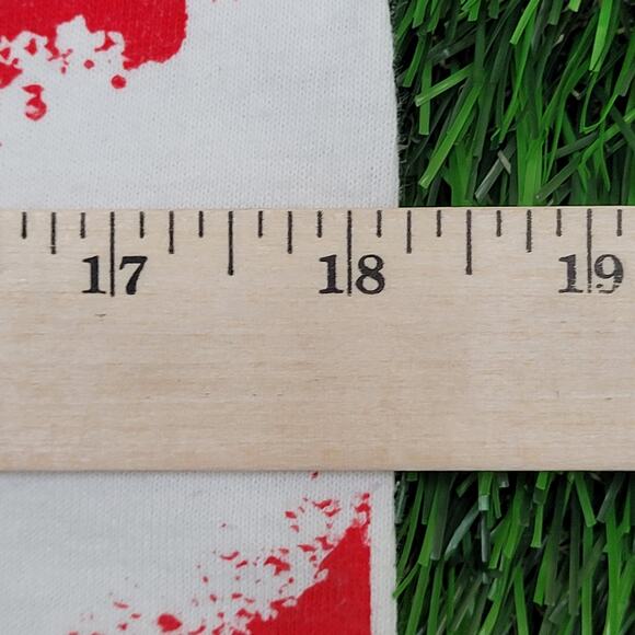 Vintage 80s American Flag AOP Shirt Womens Medium 18x26 USA - Picture 12 of 13